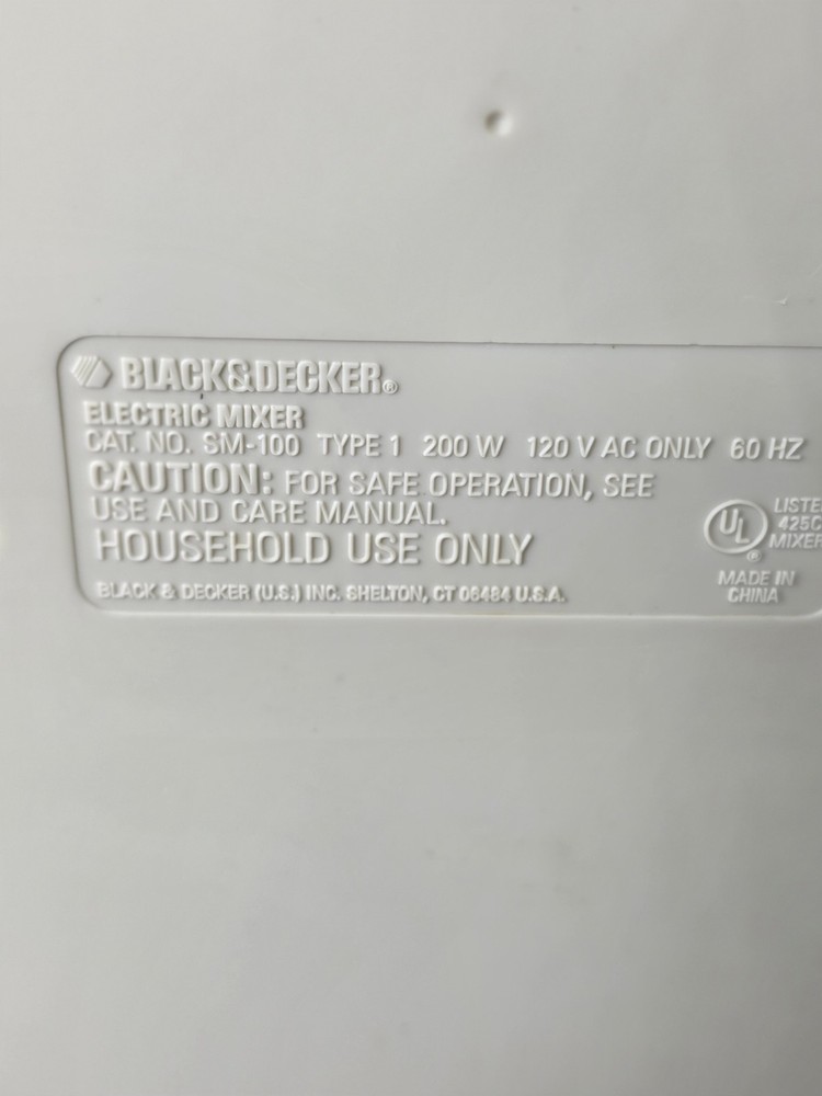 Vintage Black & Decker SM 100 Automatic Electronic Timer Shut Off 12-speed