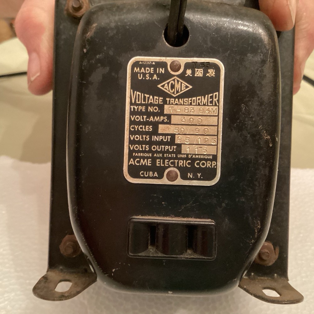 Antique Acme Voltage Transformer Meter Adjustable Bench Tested Working