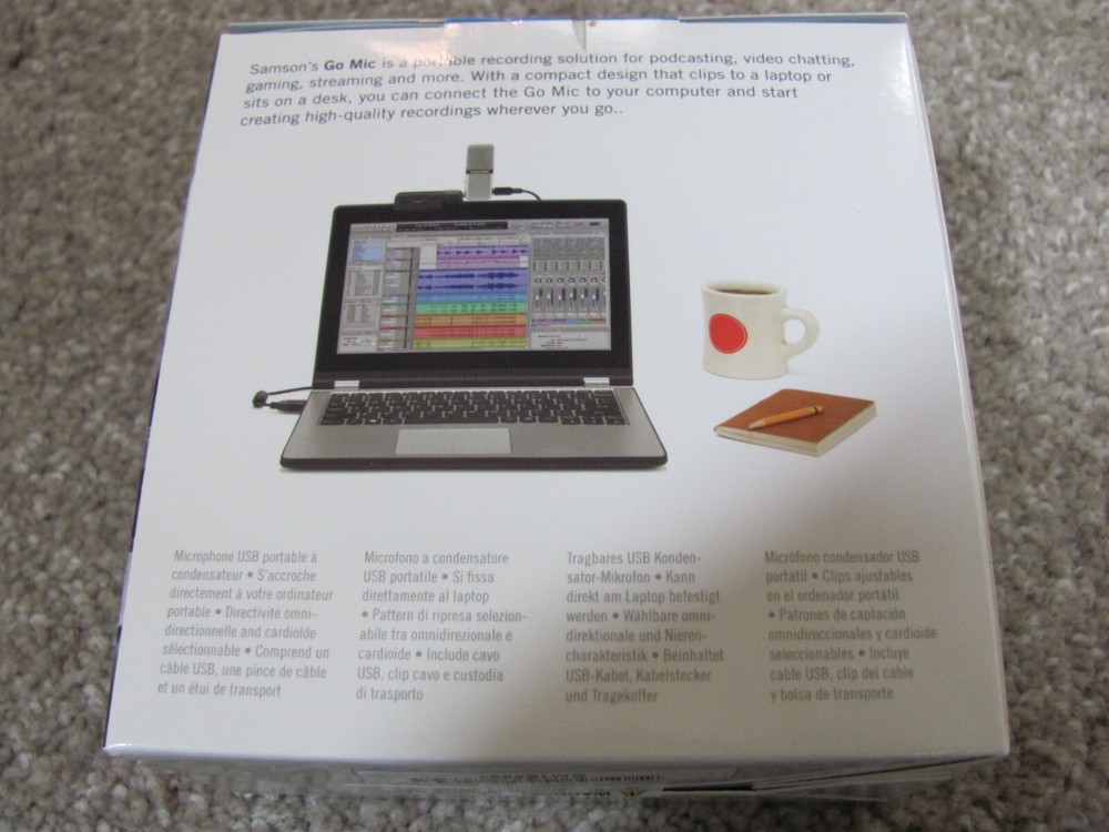 Samson Go Mic Portable USB Condenser Microphone for Mac and PC Computers Silver