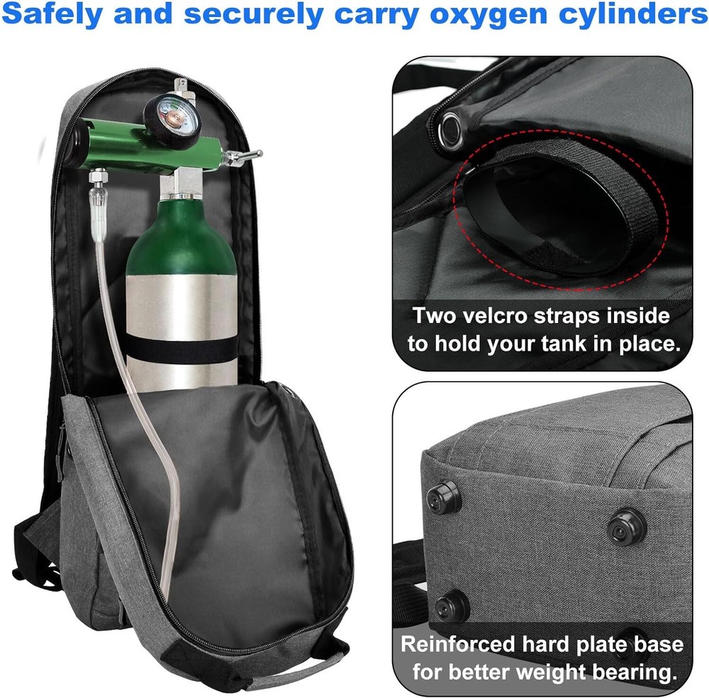 Oxygen Tank Backpack Size D, Portable Oxygen Backpack for D/M15 JD/M22 Cylinder