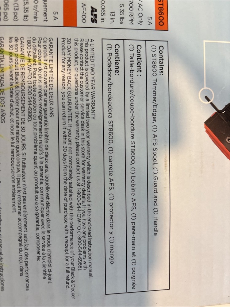 Black & Decker ST8600 5Amp Corded 13 In.String Trimmer/Edger