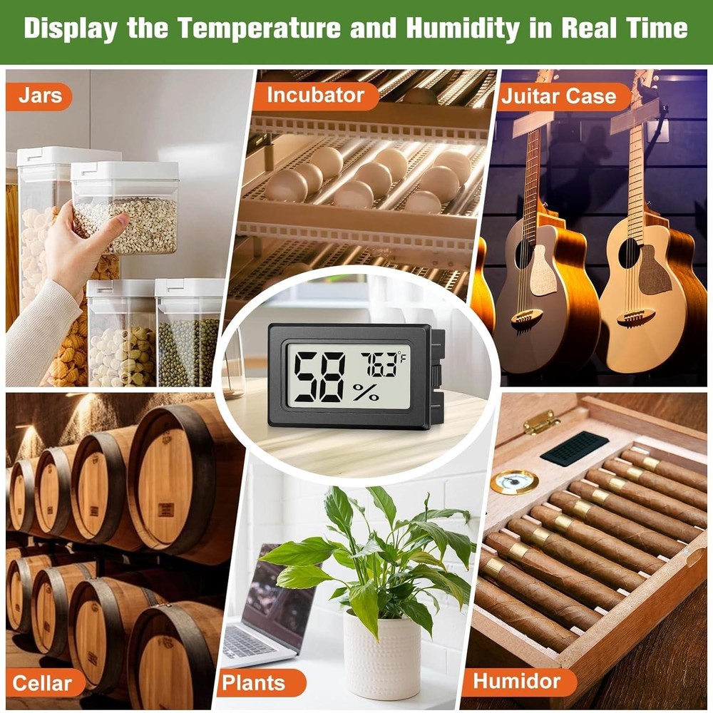 6 Pack Mini Digital Hygrometer Thermometer Indoor Humidity Meter ℉