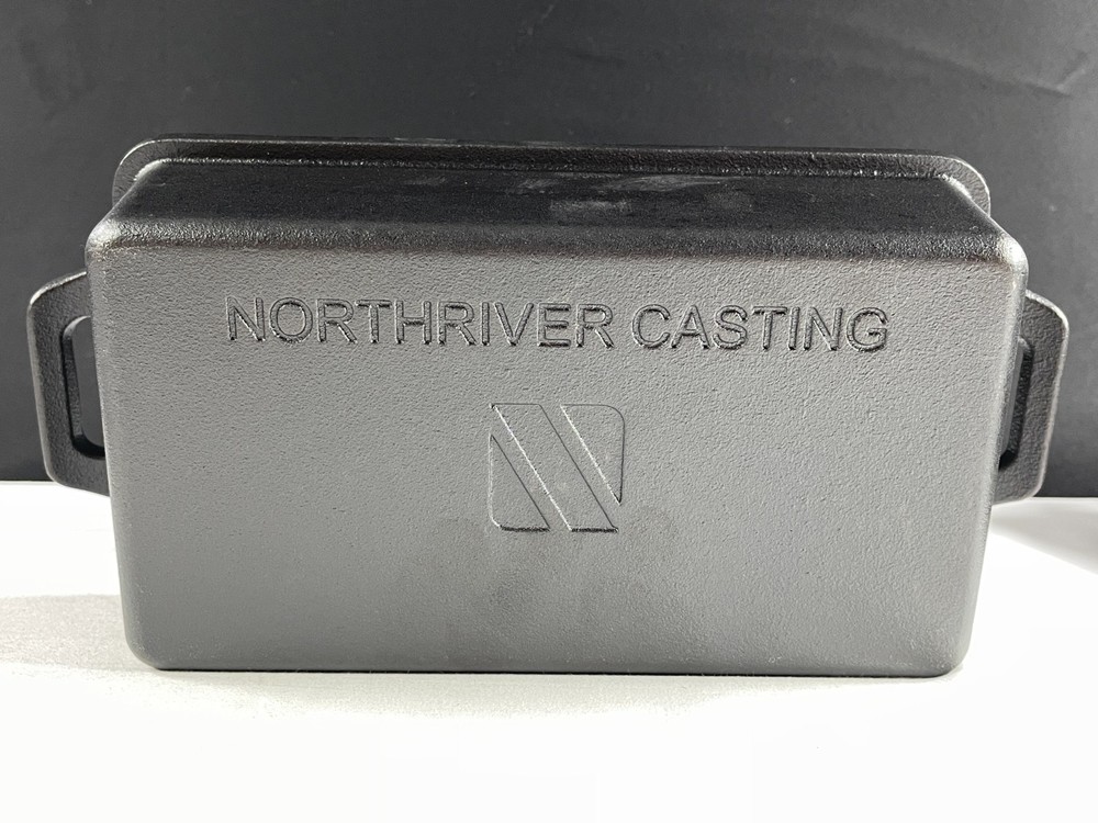 Northriver Casting Black Rectangular Cast Iron Loaf Pan Set 9"x5"