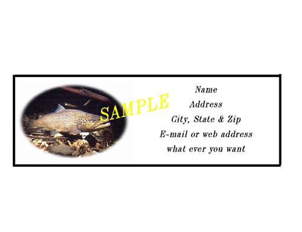 BROWN TROUT  FISH ADDRESS LABELS COOL!!! #2