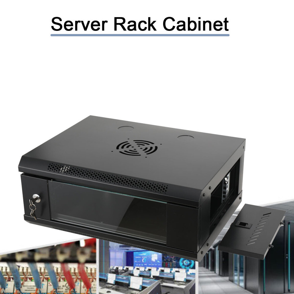 4U Server Cabinet Case Drawer Data Network Rack Enclosure floor/Wall Mount W/key