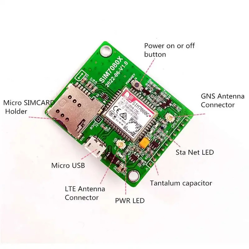 SIM7080G LTE CAT-M NB-IoT Module, NB-IOT SIM7080G Breakout