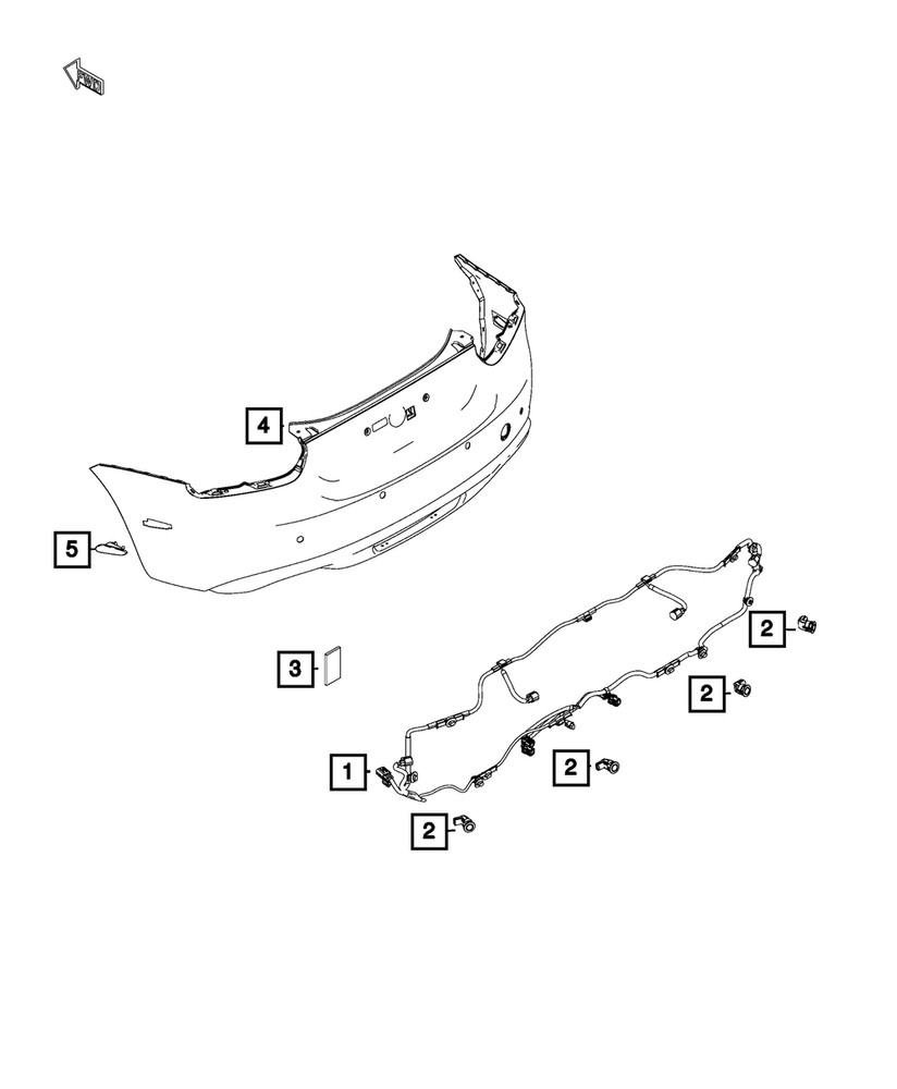 Genuine Mopar Park Assist Sensor 6NU85UFZAA