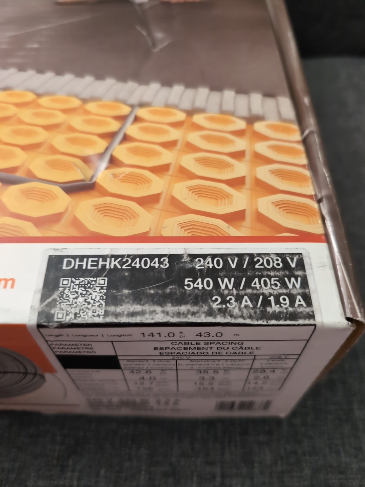 Schluter Ditra-Heat Cable 240V - 141 ft. (42.6 SqFt) DHEHK24043