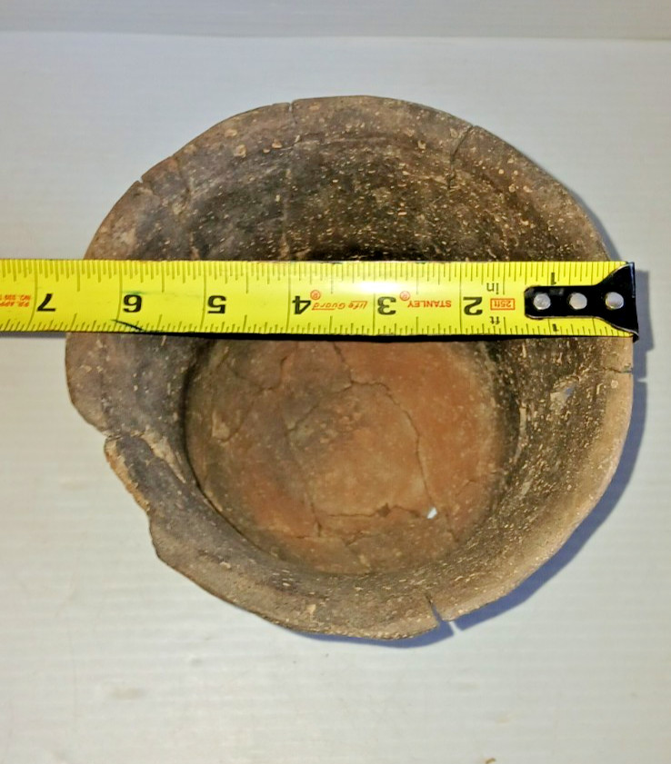 Pre-Columbian Native American Indian Mississippian Partial Pottery Jar Artifact