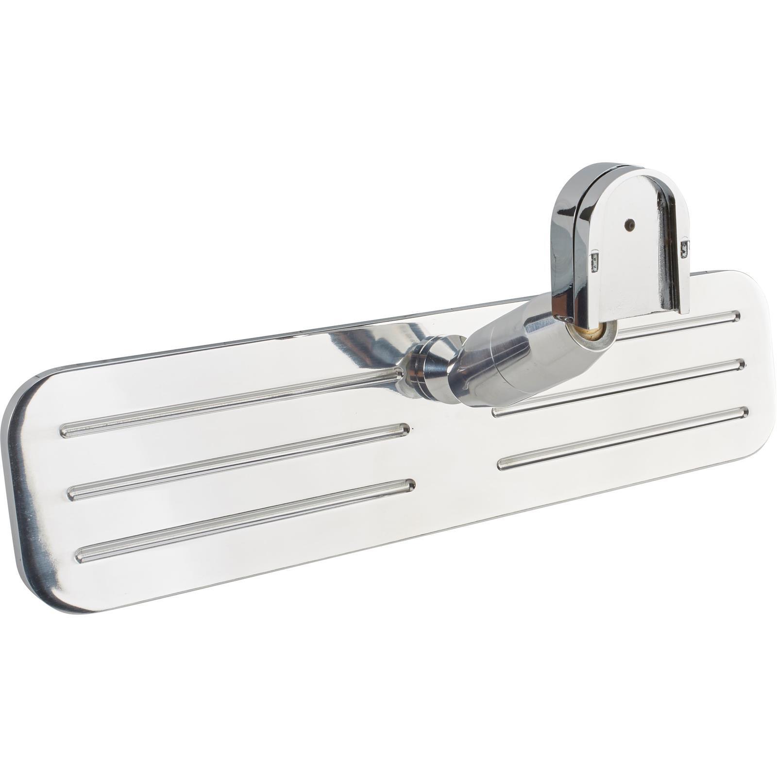 Polished Ball Milled Billet Aluminum Interior Rear View Mirror, 9.25” x 2.38”