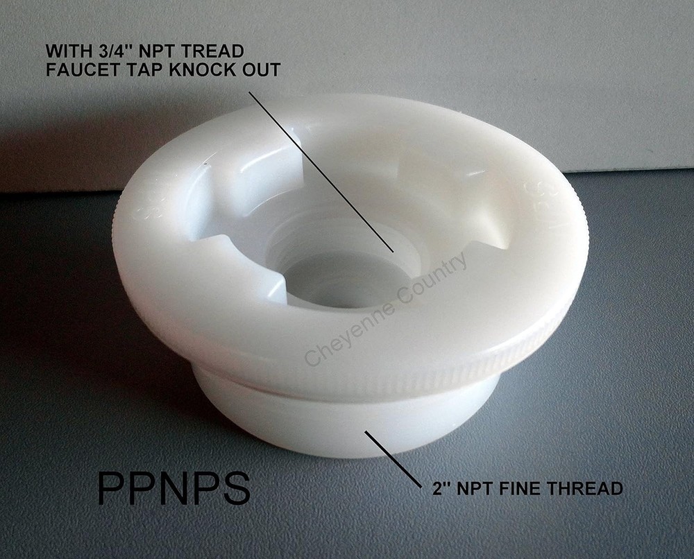 Knockout Bung Cap 2" with 3/4" Knock Out Fine Thread & Coarse Thread Combo Pack