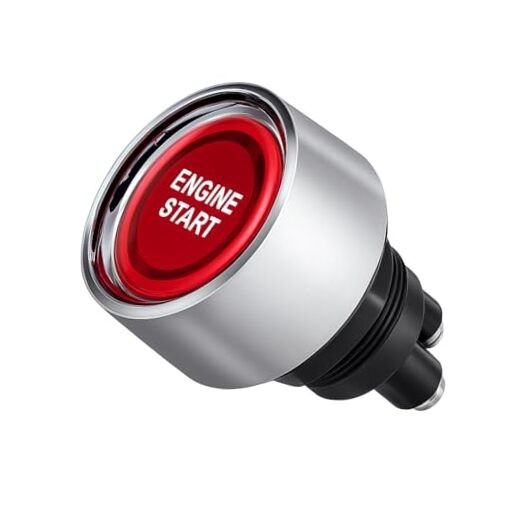 Engine Start Push Button Switch with LED – 12V Momentary Starter Button, 50A