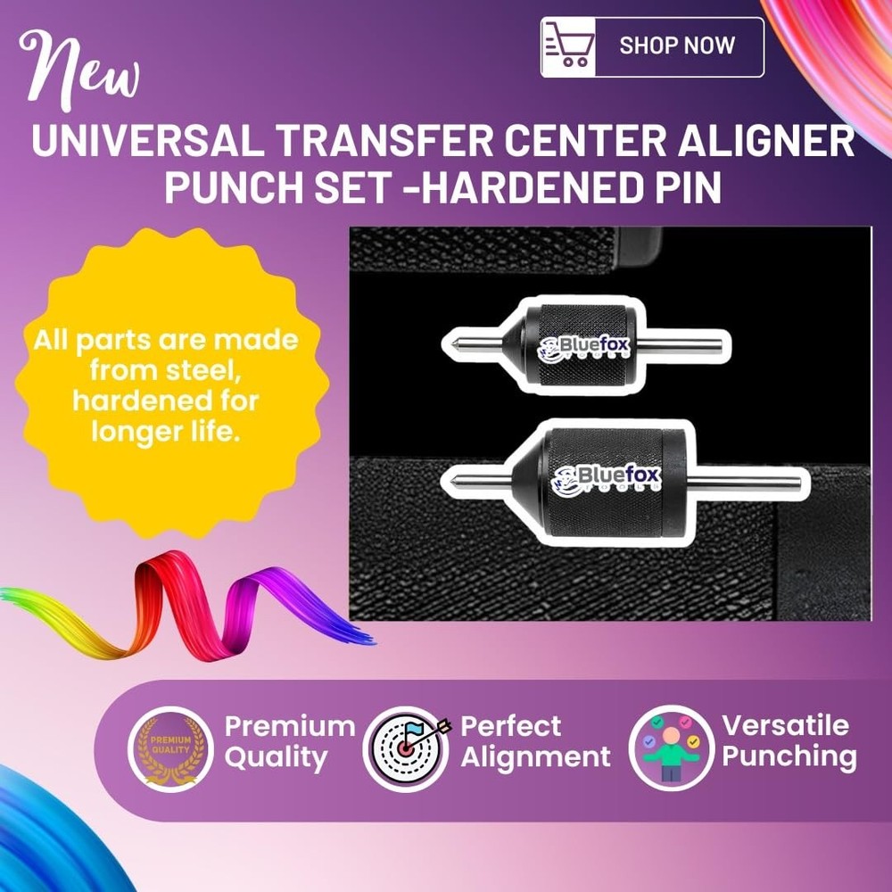 Universal Transfer Center Aligner Punch, Hardened Pin, Machine Tool Range Set