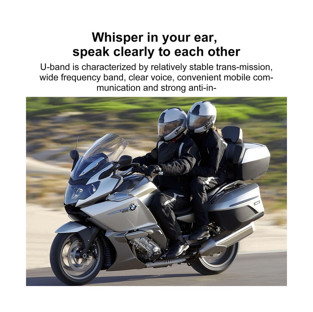 Motorcycle Bluetooth Headset Wireless Helmet Intercom Headphone with CVC Nois...