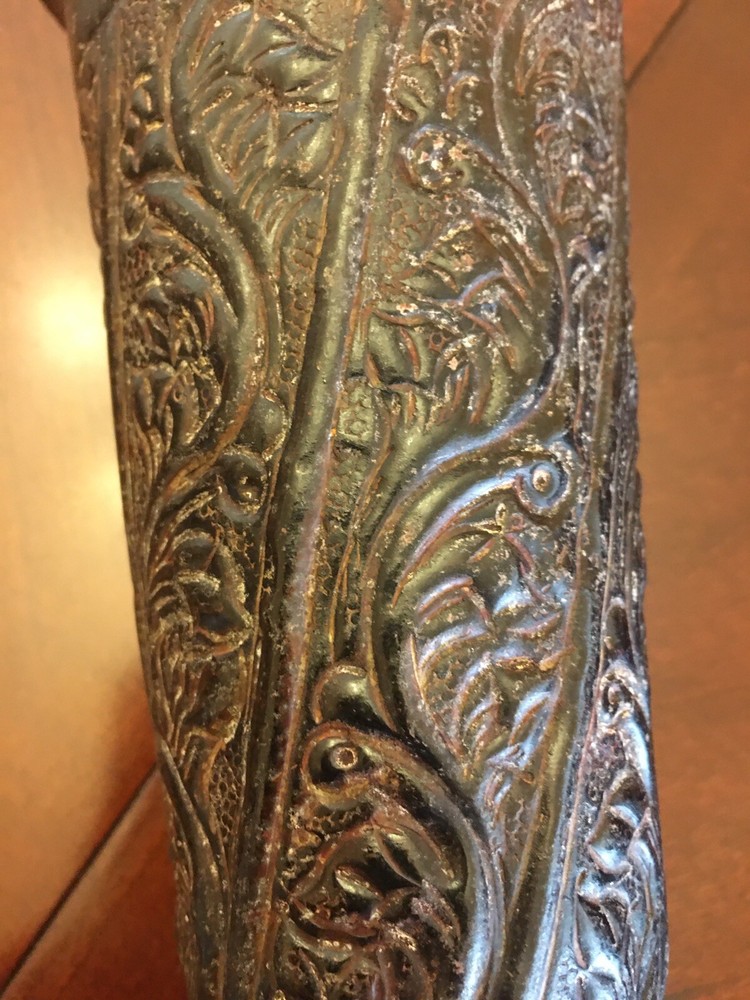 Middle Eastern Islamic Persian Iron Vase