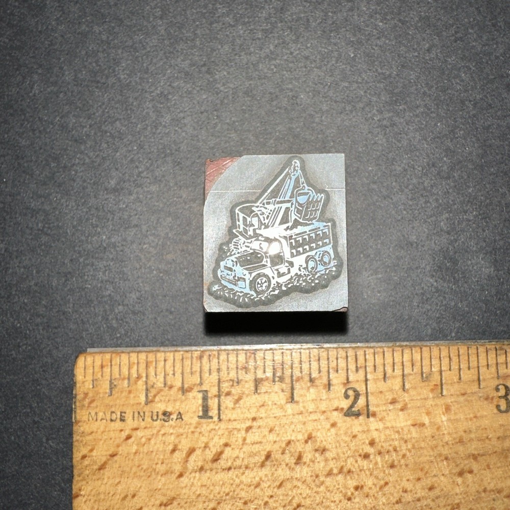 Printing Block “ Old Excavator & Truck “￼