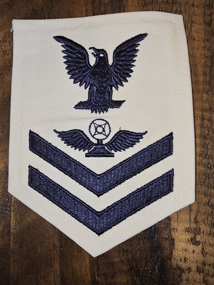 WWII 1950s Navy 2nd Class Aviation Air Traffic Control Chevron Rate Patch L@@K!!