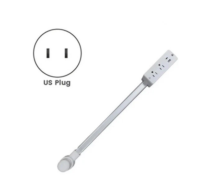 USB-A and USB-C Electrical Outlet Extender Stick 2 AC Outlets