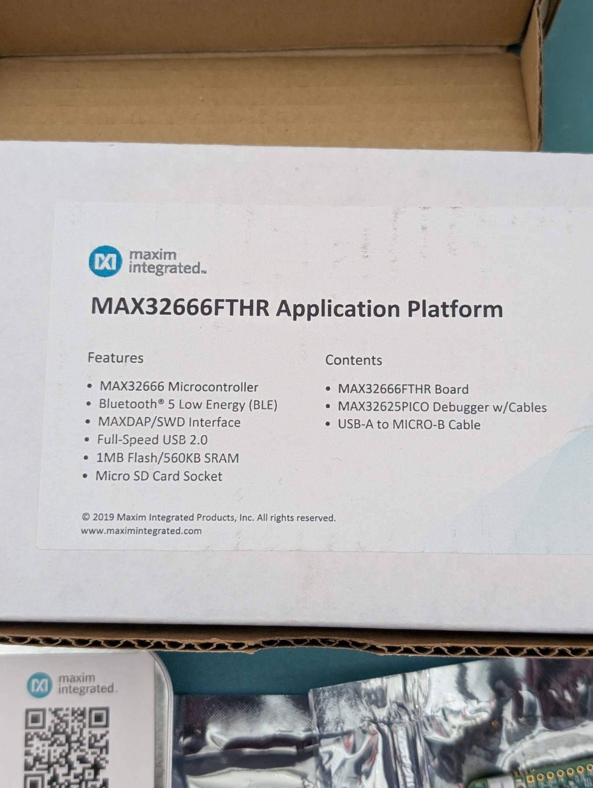 Maxim Integrated MAX32625PICO Module & MAX32666 Microcontroller !Charity!