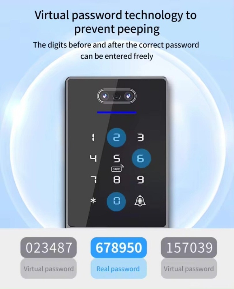 Face Recognition Biometric Door Lock Smart Waterproof Access Control System