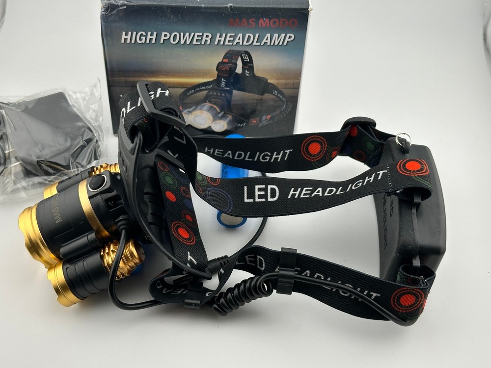 MAS MODO Recargable High Power 3-Light LED Waterproof Headlamp 3-Function