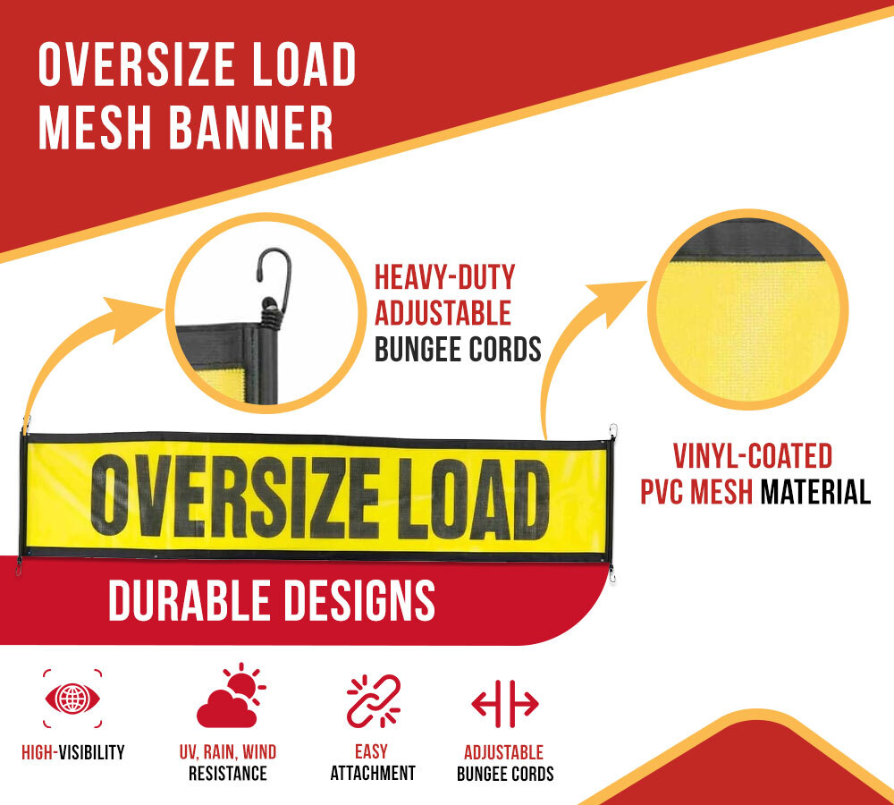 15Pcs Oversized Load Sign Kit for Construction, Road Traffic, Pedestrian Signs