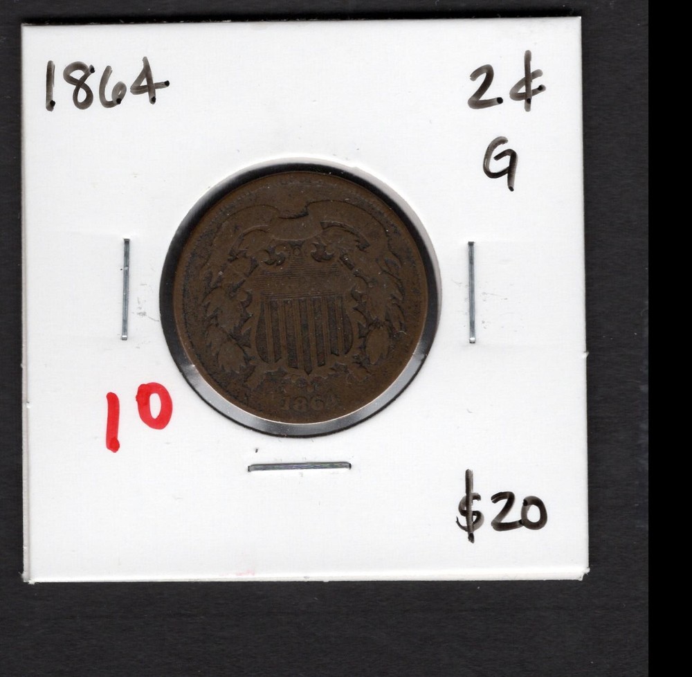 1864- Two Cent Piece- G