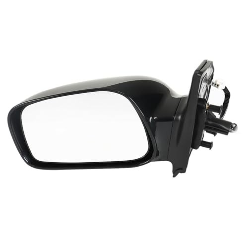 Black Driver Side Mirror Power Paintable Replacement for 2003-2008 Corolla