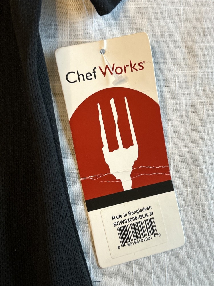 Women's Springfield Chef Coat, Black, Medium