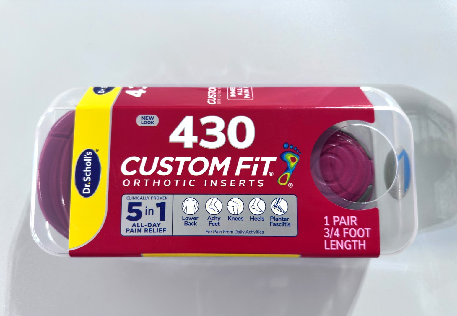 Dr. Scholl’s CF430 Custom Fit Orthotics 3/4 Length Arch Support Brand New