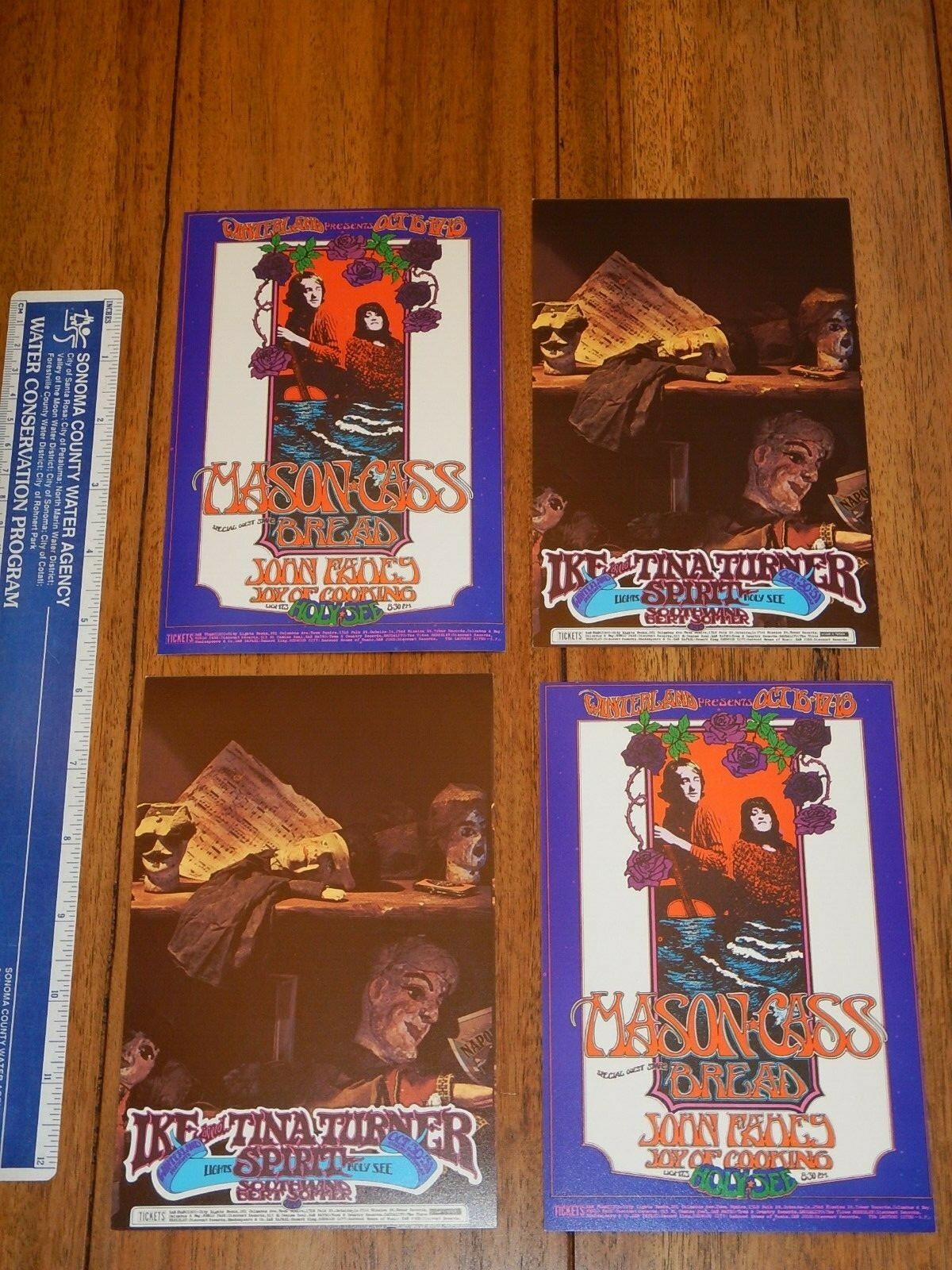 LOT OF 4 VINTAGE, ORIGINAL WINTERLAND CONCERT HANDBILLS (LOT 3)