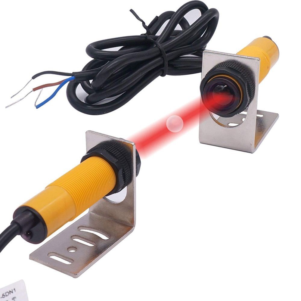 1 Pair Photoelectric Sensor M18 Infrared Ray Through-Beam Reflection Switch C764
