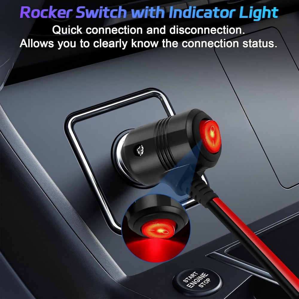 12-24V 10A Input/Output Universal Car Cigarette Lighter Splitter Adapter