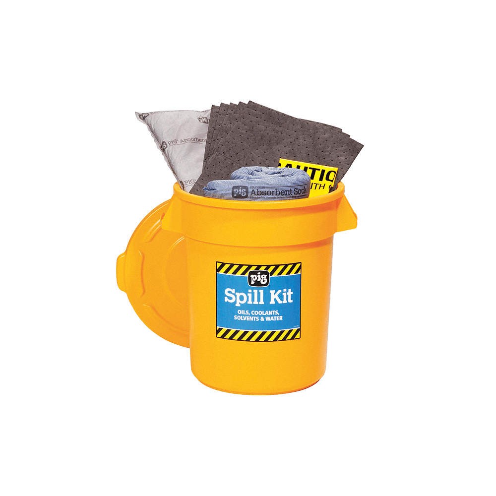 PIG KIT2300 Spill Kit, Universal, Yellow 30RD39