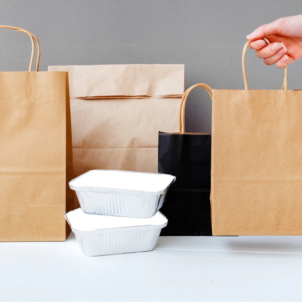 (5 pack) Handi-Foil Aluminum Meal Prep Pan with Folded Lids 7 Count