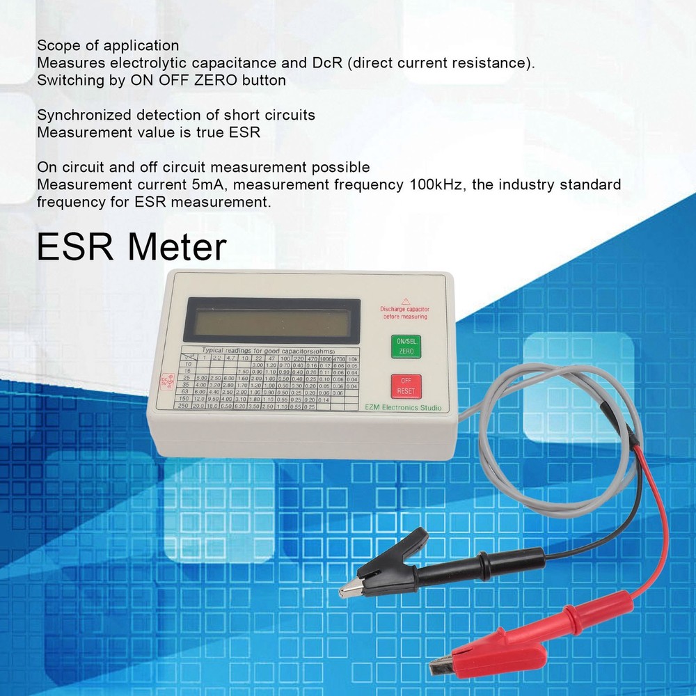 Meter Accurate Shutdown Function Portable Capacitance Tester Kit ⭐