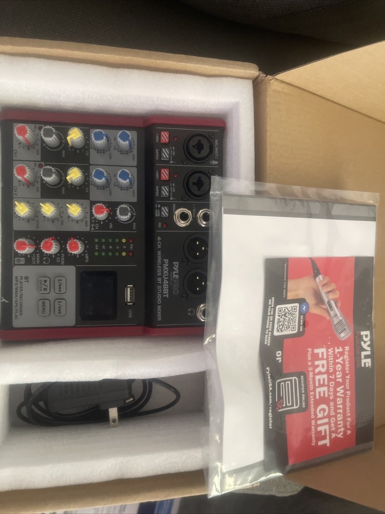 PYLEPRO 4 Ch. Wireless Bluetooth DJ Pro Audio BT Studio Mixer PMXU48BT.5