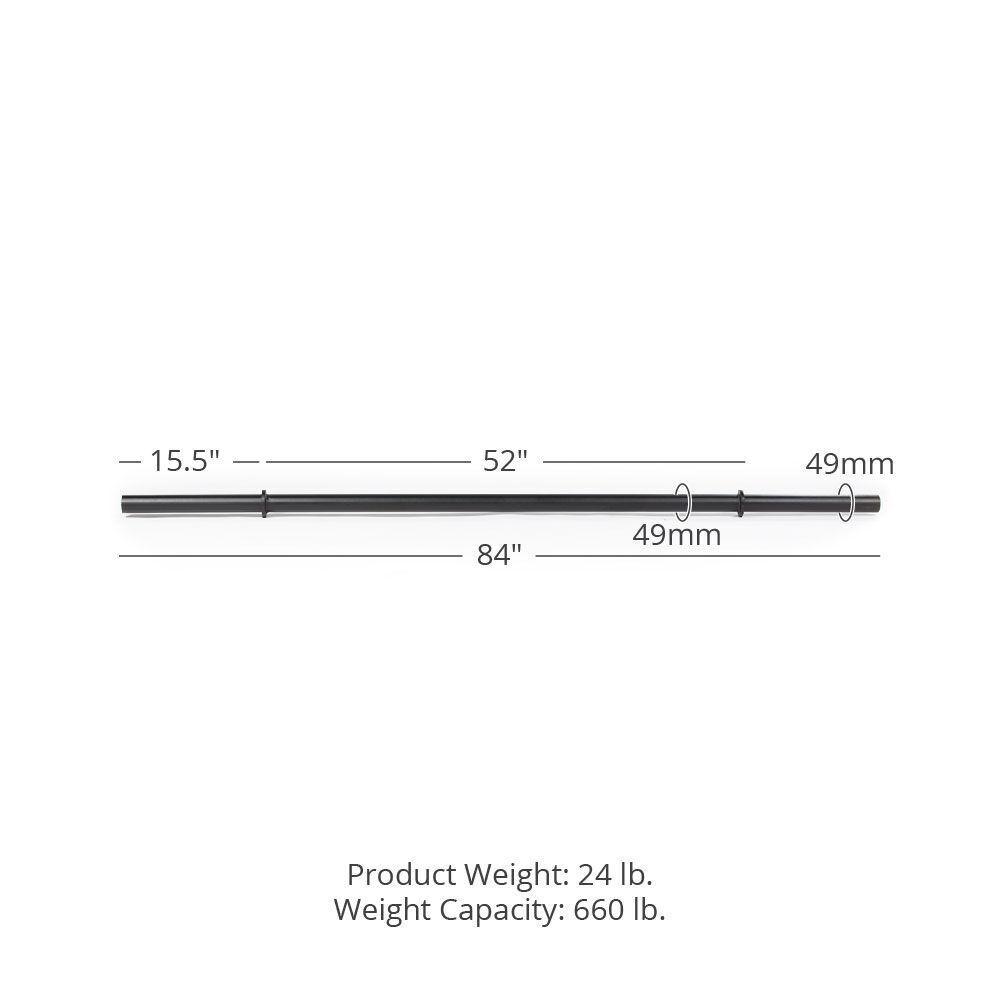 Titan Fitness 7 FT Axle Barbell, Fat Grip Strength Training, Olympic Bar