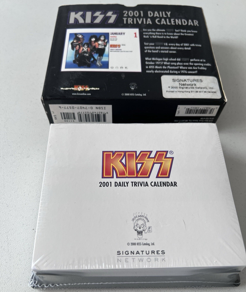 KISS The Hottest Show On Earth Tour All Access Pass 2001 Trivia Calendar & Comic