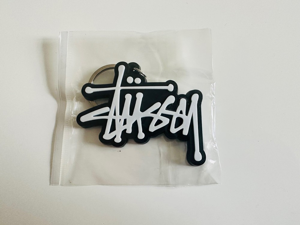 Stussy Black Logo Rings Key Chains Keychains