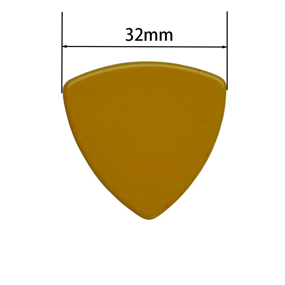 Celluloid 346 Rounded Triangle Guitar Picks Plectrums 0.71mm 100Pcs Yellow