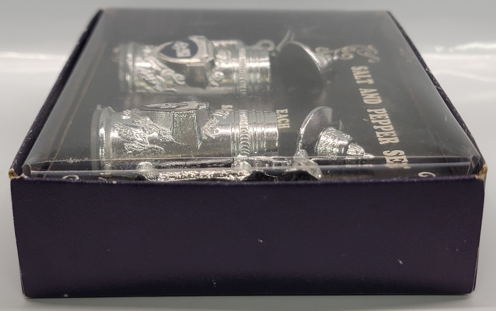 Vintage Las Vegas Dice Metal Beer Stein/ Tankard Salt & Pepper Shaker Set