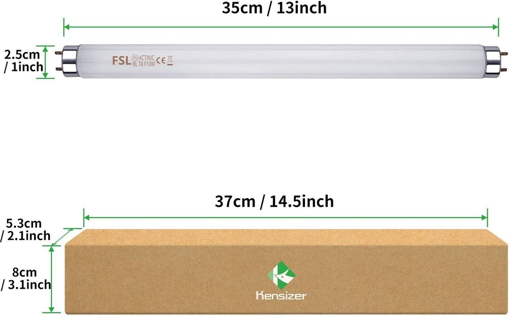 Eco-Friendly 2-Pack 13'' Bug Zapper Bulbs - 10W Replacement for Effective Lure