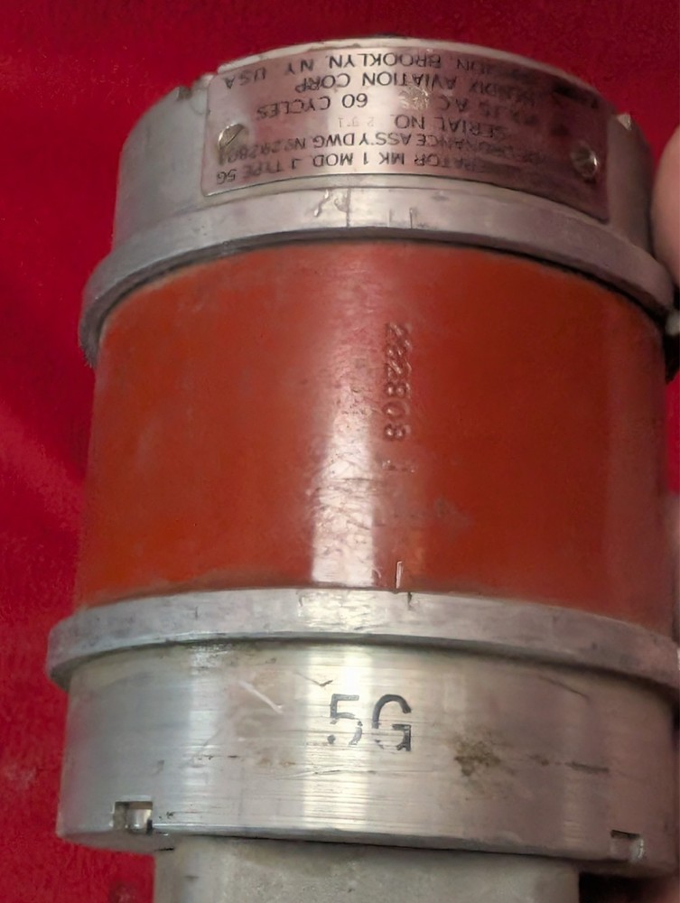 SYNCHRO GENERATOR MK 1 MOD 4 TYPE 5G BENDIX AVIATION MARINE DIV, 292803