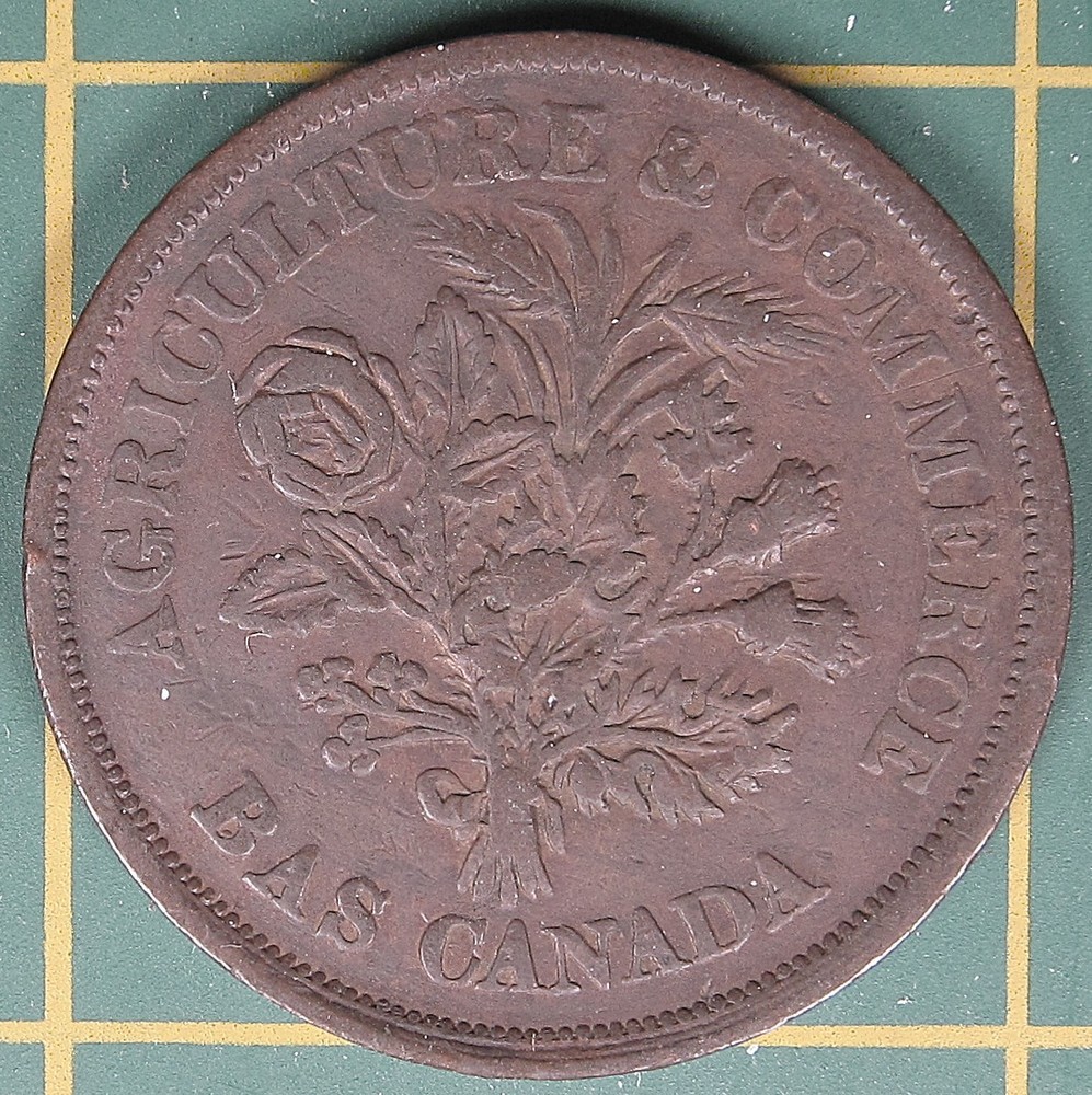 c.1838 Lower Canada Un Sou Token LC-5A5