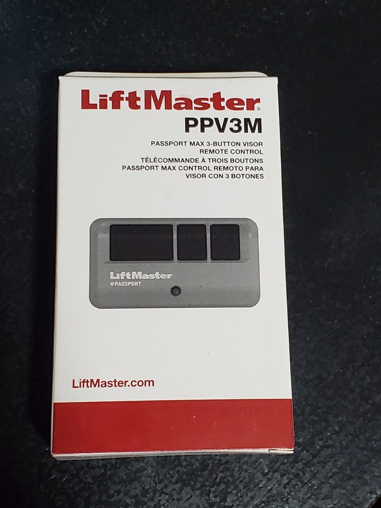 Liftmaster PPV3M, Passport MAX 3-Button Visor Remote Control Transmitters