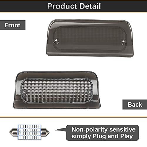 Urite2GO 3rd Third Brake Light Smoke Lens Only Compatible with Extended Cab