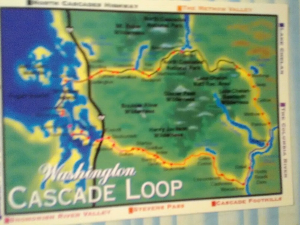 AMAZING POST CARD WASHINGTON CASCADE LOOP NORTH CASCADE WA