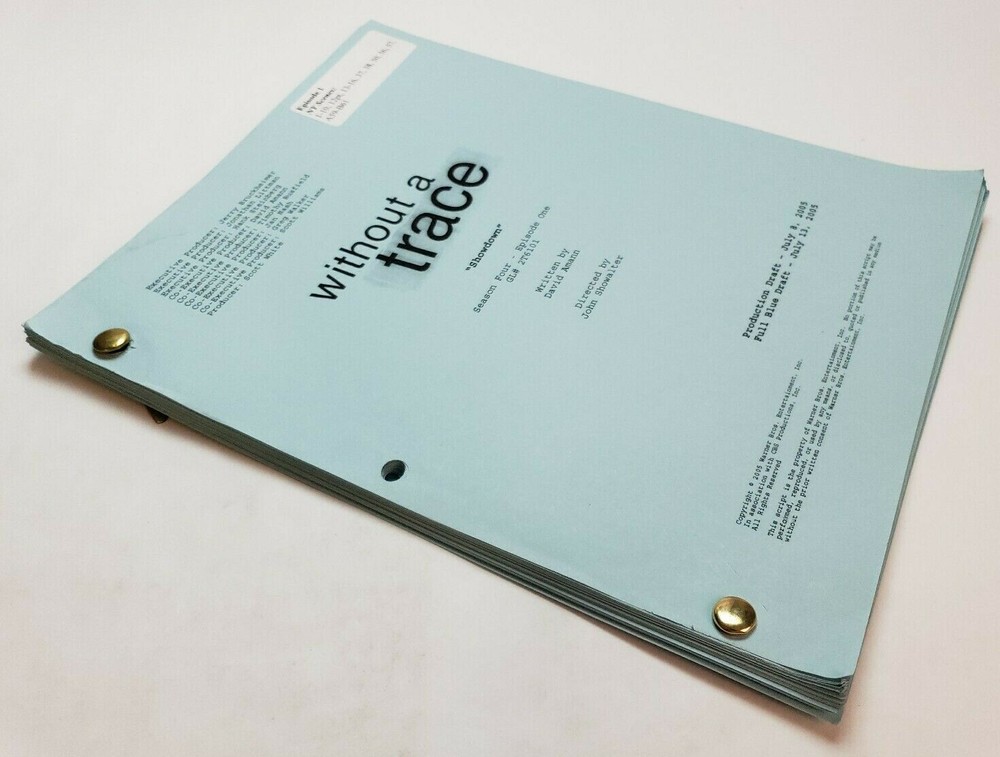 WITHOUT A TRACE / David Amann 2005 TV Script, Anthony LaPaglia "Showdown"