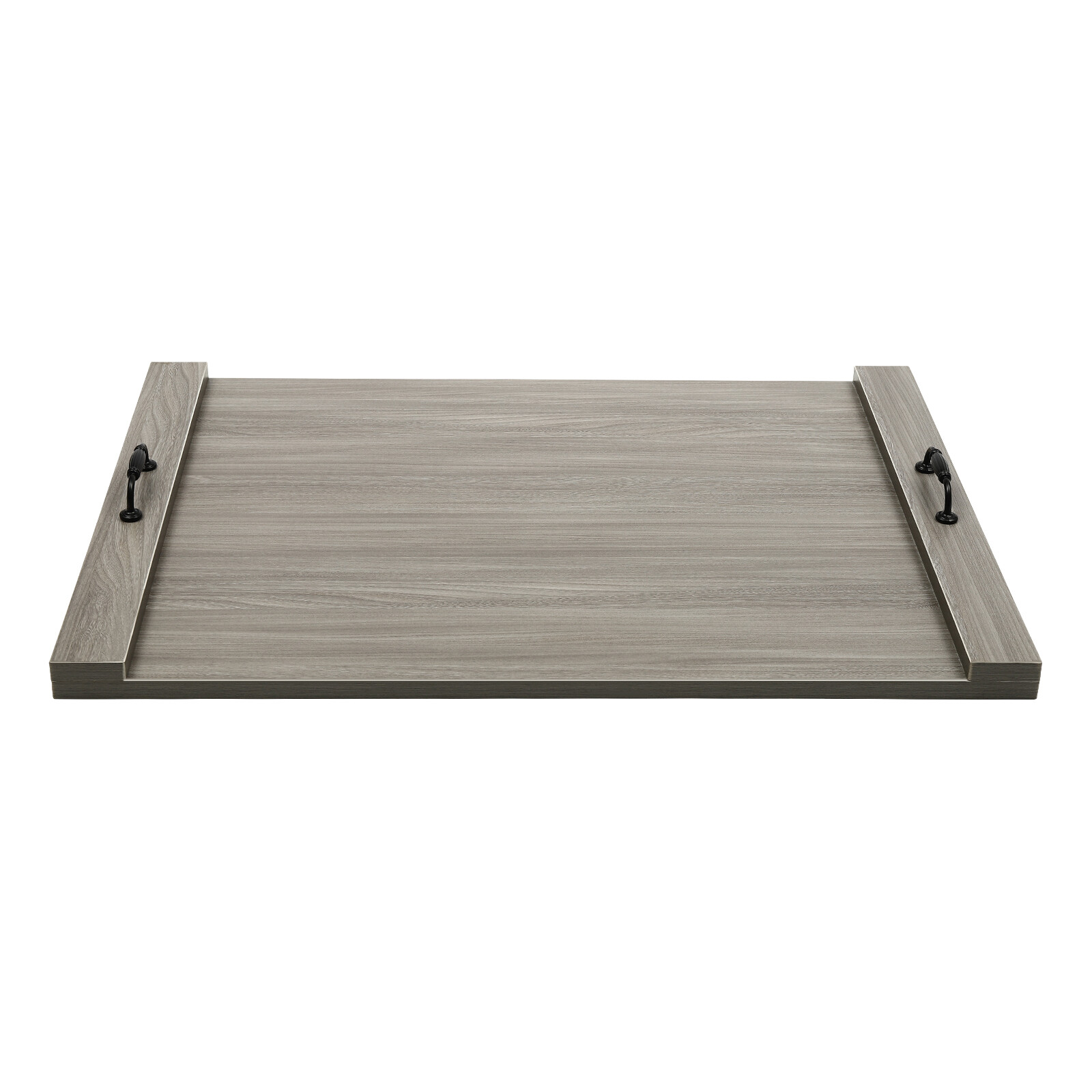 Stylish Grey Wood Noodle Board Stove Cover with Handles - Extra Counter Space